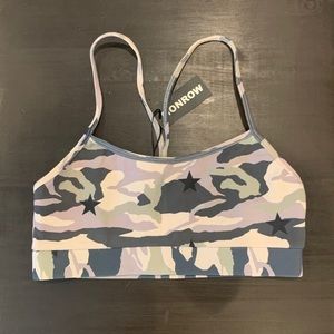 NWT Monrow Camo Sports Bra